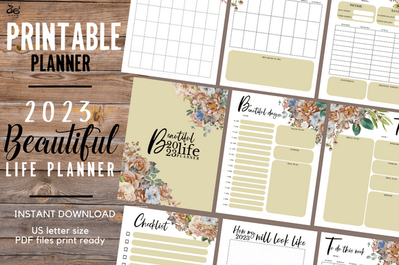 2023 Beautiful Life Planner Undated 6 Kdp Interiors