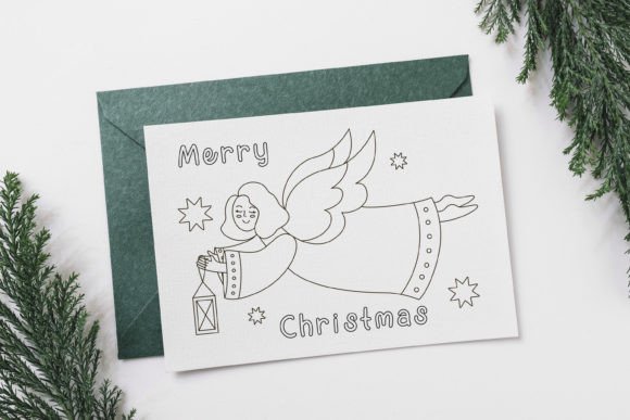 Christmas Angel Coloring Page for Kids and Coloring Pages Amp