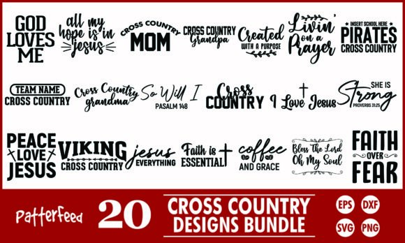 Cross Country SVG Bundle for Crafts & Selling