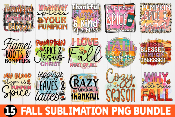 Fall Sublimation Bundle for Crafts