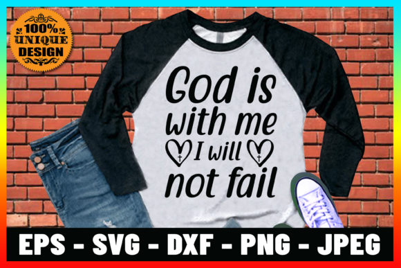 God is with Me I Will Not Fail Design for Print Templates