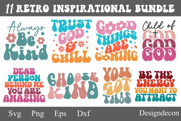 Retro Inspirational Sublimation Bundle for Crafts